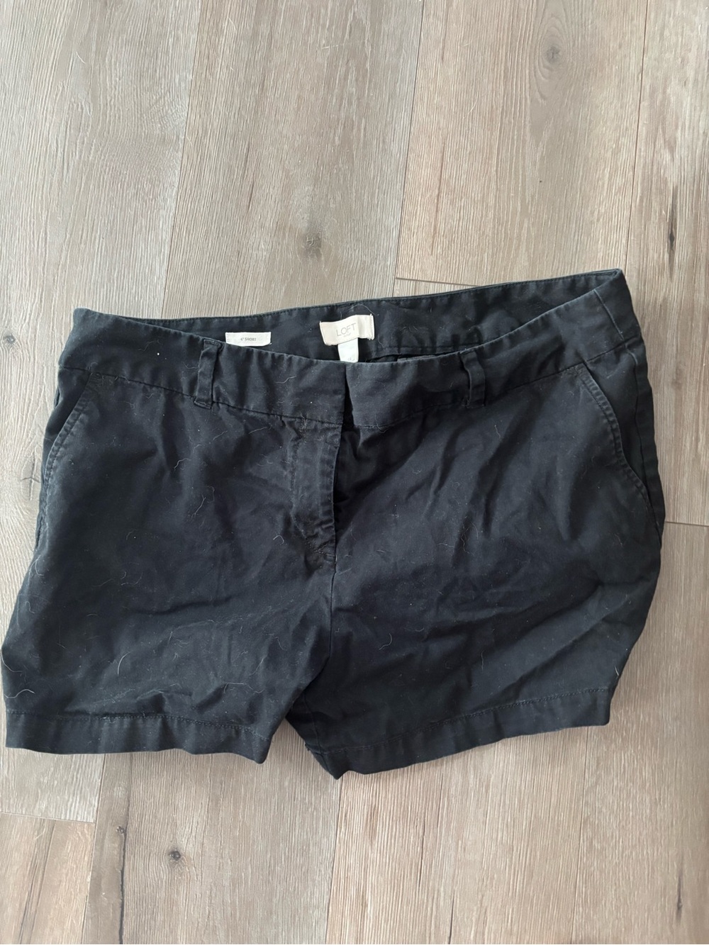 LOFT Black Women's Chino Bermuda Shorts
